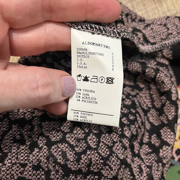 Aldomartins Anthropologie Multicolor Light Wool Blend Knit VNeck Sweater Sz S - Picture 4 of 5